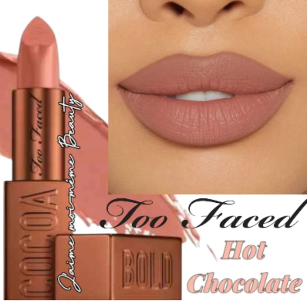 Too Faced Hot Chocolate Cocoa Bold Lipstick- (Mid-tone Nude)